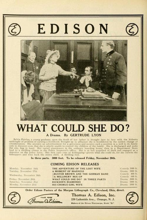 What Could She Do? 1914 official movie poster