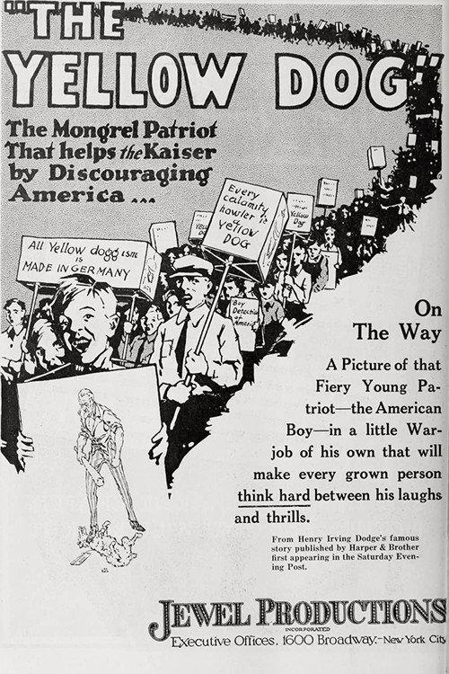 The Yellow Dog 1918 official movie poster