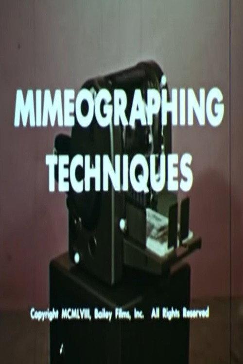 Mimeographing Techniques 1958 official movie poster