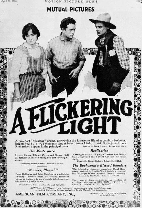A Flickering Light 1916 official movie poster