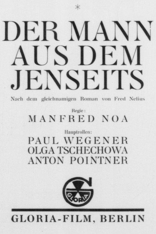 Der Mann aus dem Jenseits 1926 official movie poster