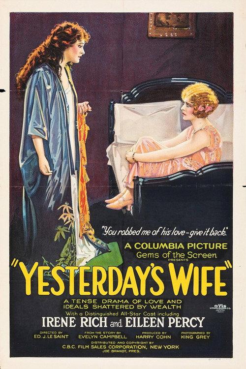 Yesterday's Wife 1923 official movie poster