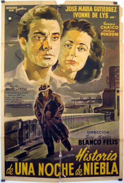 Historia de una noche de niebla 1950 official movie poster