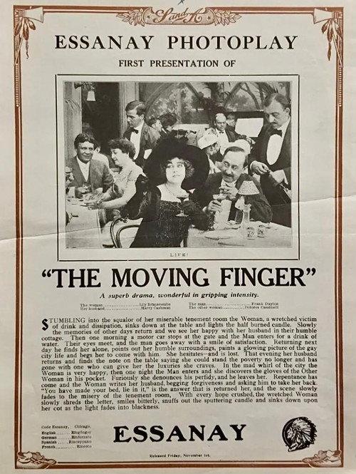 The Moving Finger 1912 official movie poster