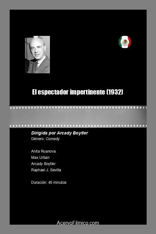 El espectador impertinente 1932 official movie poster