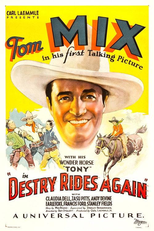 Destry Rides Again 1932 official movie poster