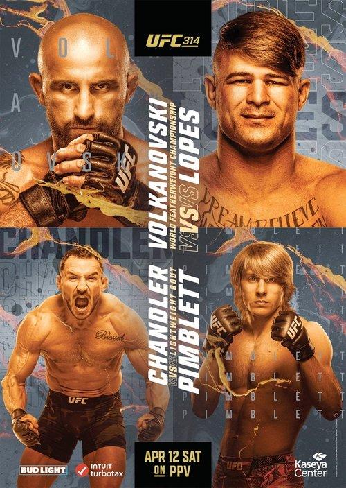 UFC 314: Volkanovski vs. Lopes 2025 official movie poster