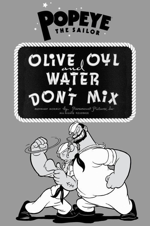 Olive Oyl and Water Don't Mix 1942 official movie poster