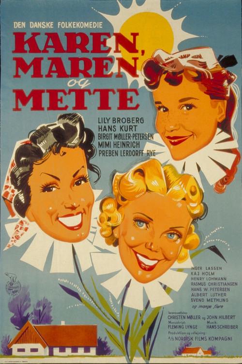 Karen, Maren og Mette 1954 official movie poster