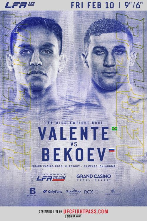 LFA 152: Valente vs. Bekoev 2023 official movie poster