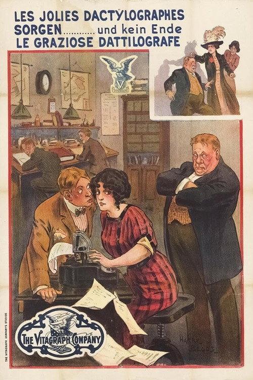 Stenographer Troubles 1913 official movie poster