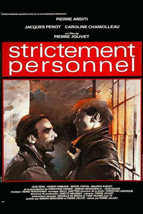 Strictement personnel 1985 official movie poster