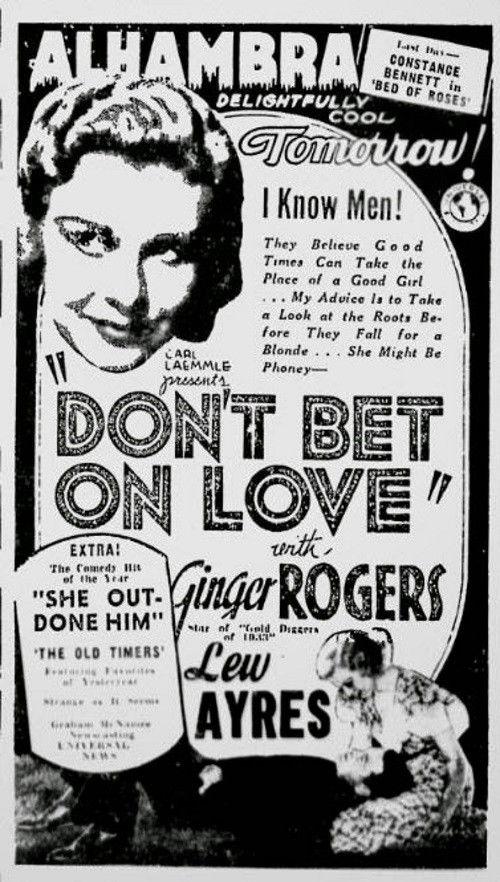 Don't Bet on Love 1933 official movie poster