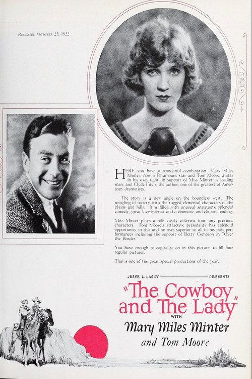 The Cowboy and the Lady 1922 official movie poster