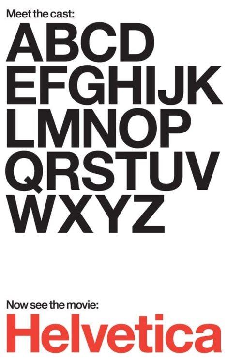 Helvetica 2007 official movie poster