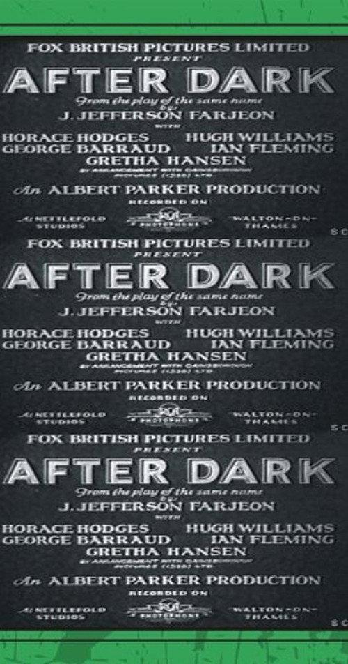 After Dark 1933 official movie poster