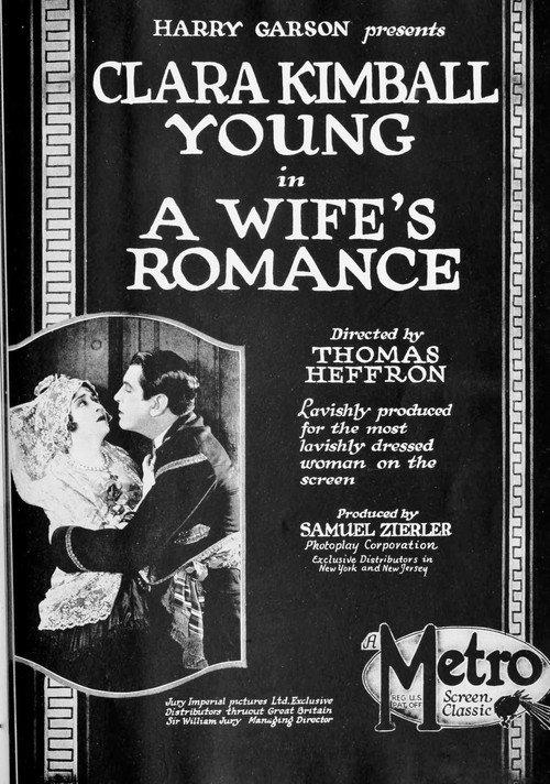 A Wife's Romance 1923 official movie poster