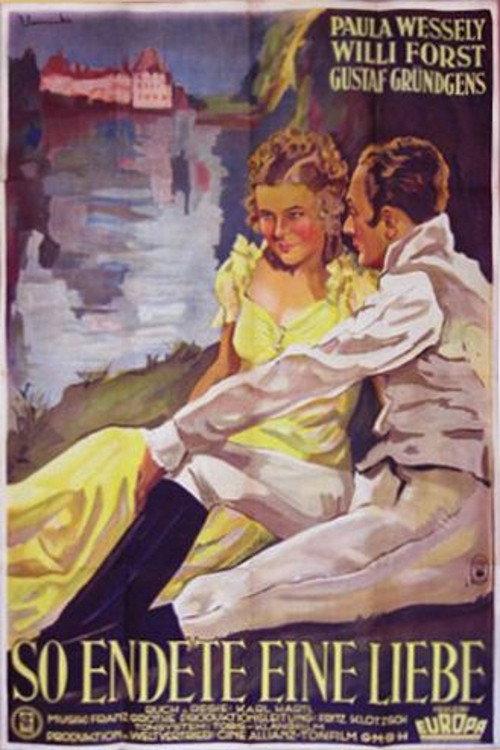 So Ended a Great Love 1934 official movie poster