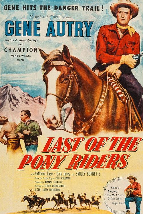 Last of the Pony Riders 1953 official movie poster