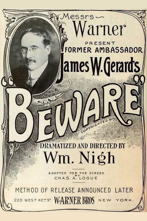 Beware! 1919 official movie poster