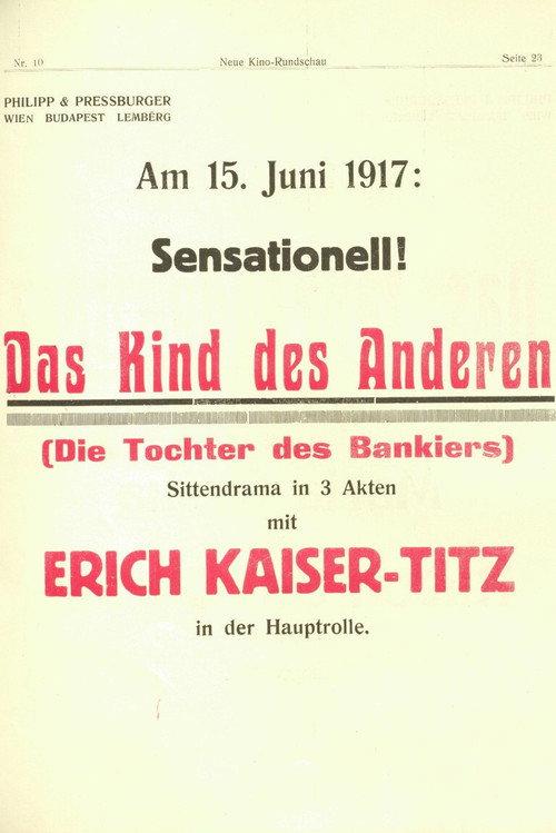 Das Kind des Anderen 1916 official movie poster