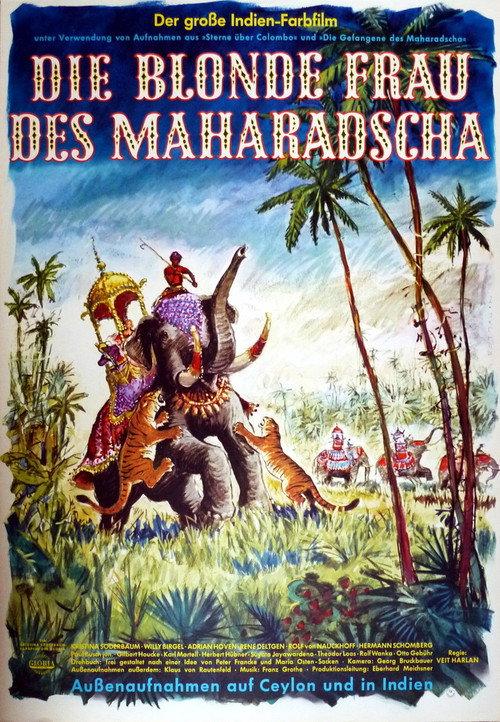 Die blonde Frau des Maharadscha 1962 official movie poster