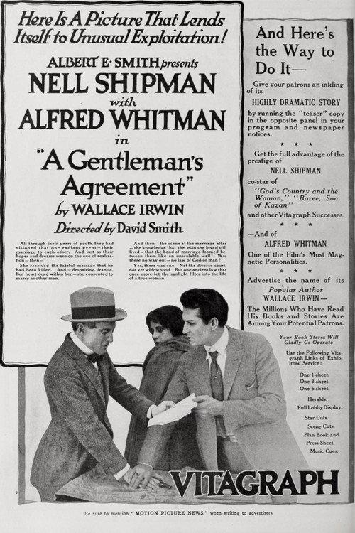 A Gentleman's Agreement 1918 official movie poster