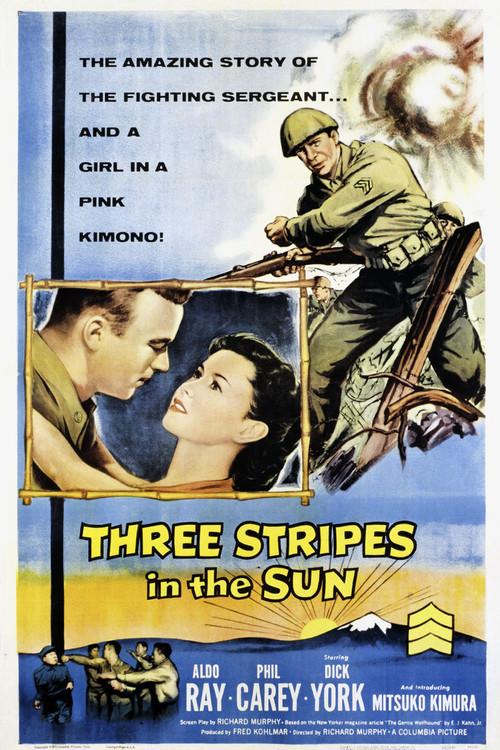 Three Stripes in the Sun 1955 official movie poster