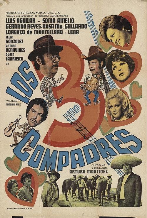 Los tres compadres 1975 official movie poster