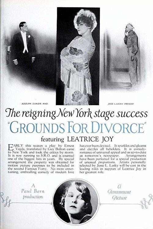 Grounds for Divorce 1925 official movie poster