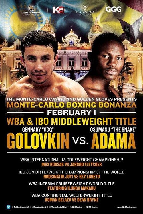 Gennady Golovkin vs. Osumanu Adama 2014 official movie poster