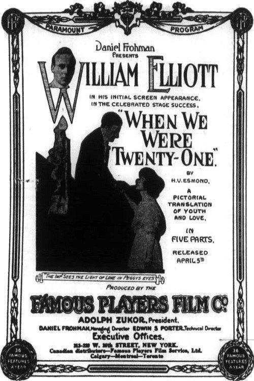 When We Were Twenty-One 1915 official movie poster