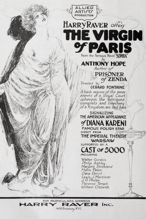 Sophy of Kravonia; or, The Virgin of Paris 1920 official movie poster