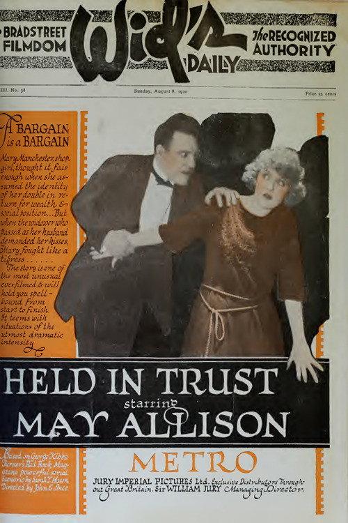Held in Trust 1920 official movie poster