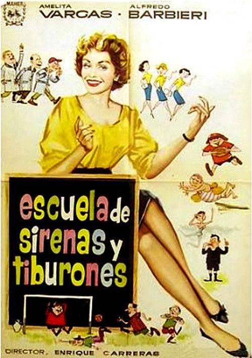 Escuela de sirenas y tiburones 1955 official movie poster