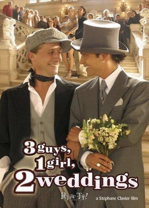 3 Guys, 1 Girl, 2 Weddings 2004 official movie poster