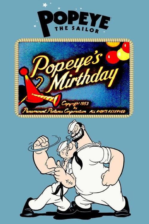 Popeye's Mirthday 1953 official movie poster
