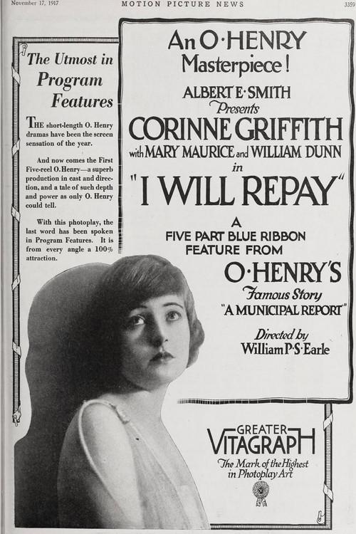 I Will Repay 1917 official movie poster