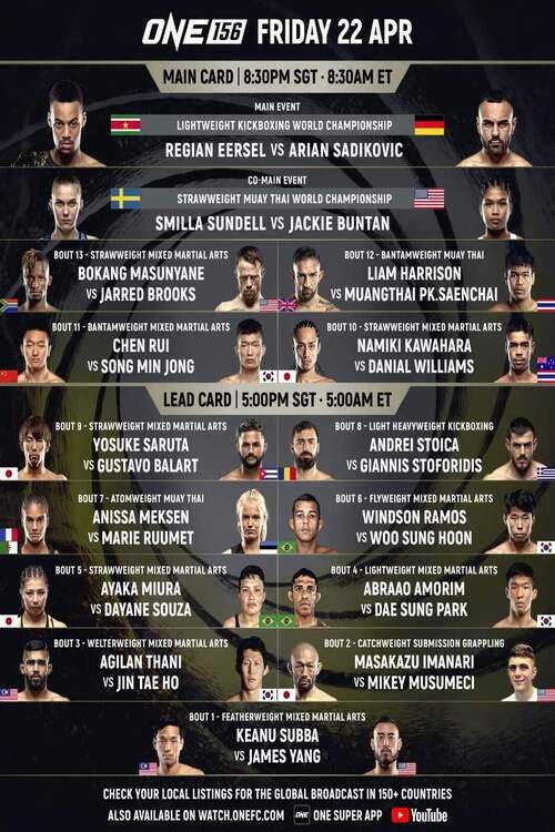 One Championship: ONE 156 2022 official movie poster