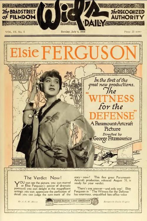 The Witness for the Defense 1919 official movie poster