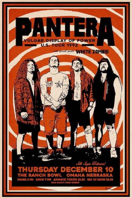 Pantera - Live in Los Angeles, CA 1992 official movie poster