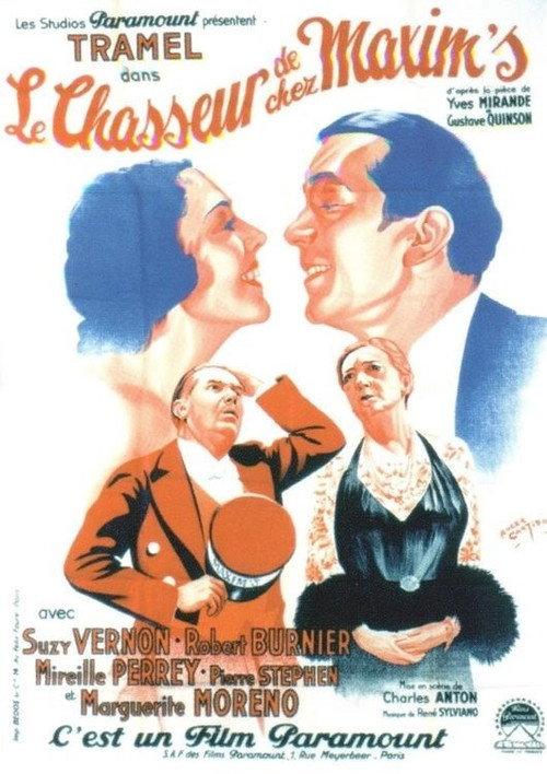 Le Chasseur de chez Maxim's 1933 official movie poster