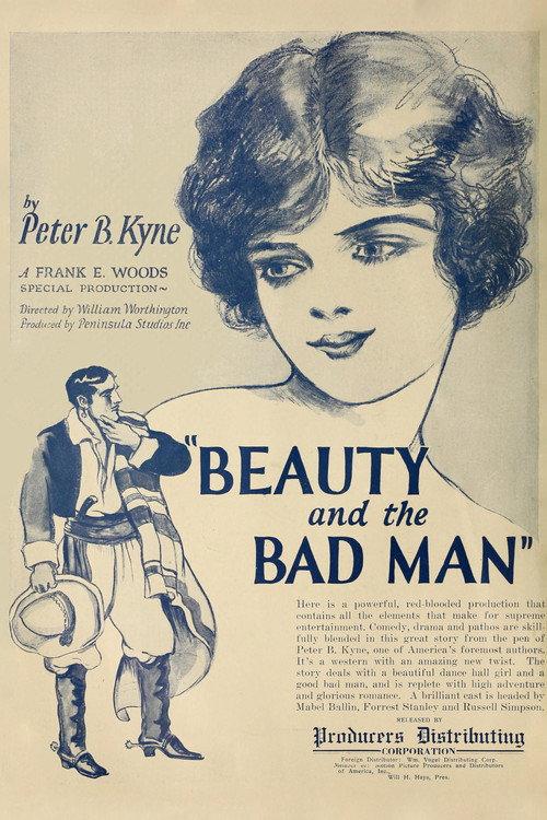 Beauty and the Bad Man 1925 official movie poster