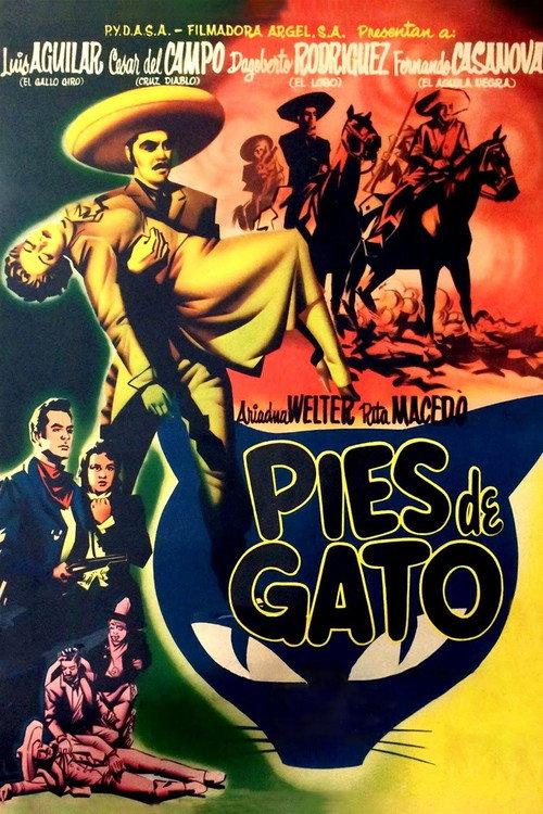 Pies de gato 1957 official movie poster
