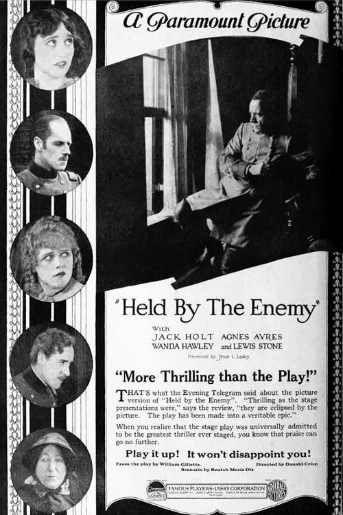 Held by the Enemy 1920 official movie poster