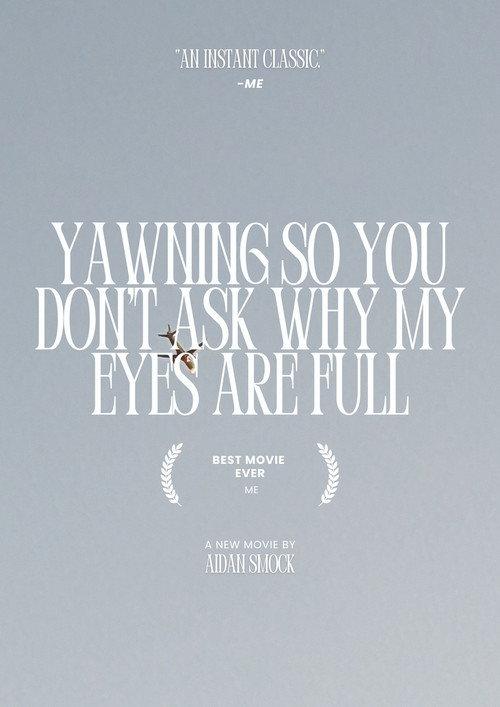 yawning so you don't ask why my eyes are full 2026 official movie poster
