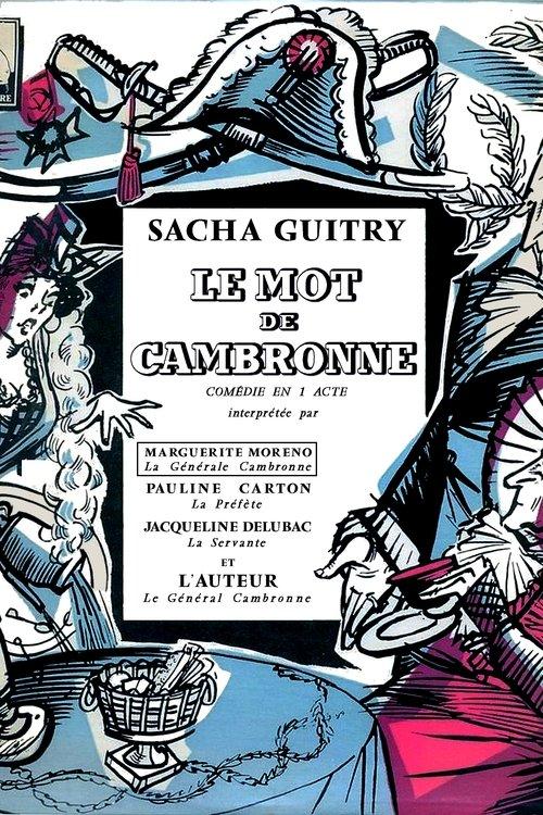 Le Mot de Cambronne 1937 official movie poster
