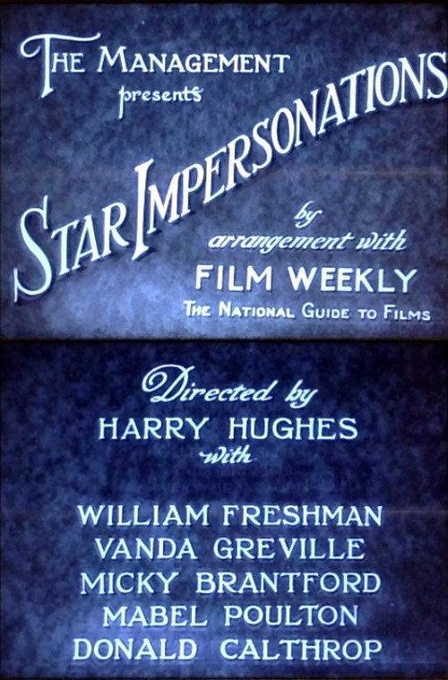 Star Impersonations 1930 official movie poster