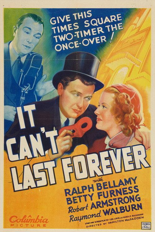 It Can't Last Forever 1937 official movie poster