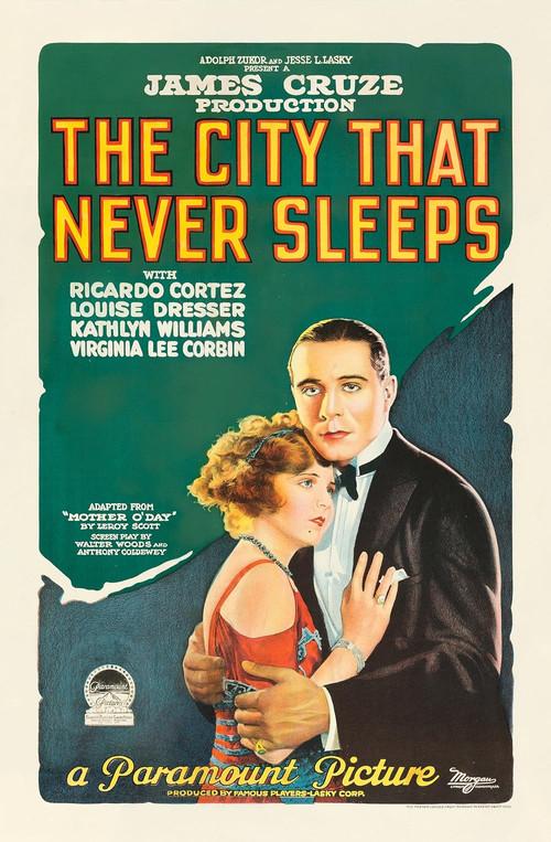 The City That Never Sleeps 1924 official movie poster